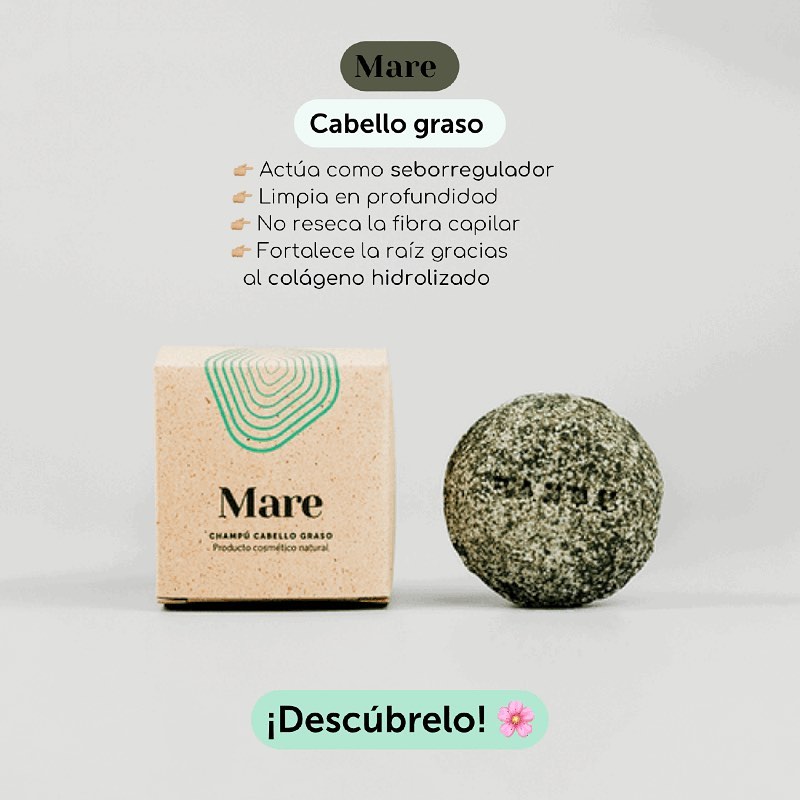 Novedad! Champú Sólido MARE, ecológico cuero cabelludo Graso